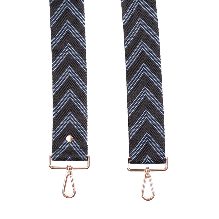 Pom Pom Strap Nordic Blue Chevron