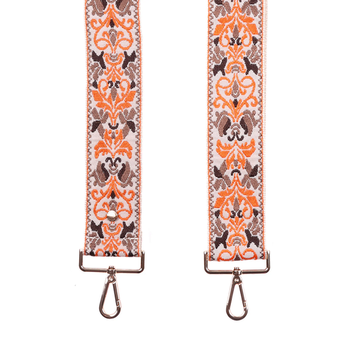 Pom Pom Strap Orange Floral
