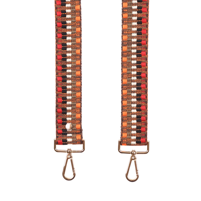 Pom Pom Strap Orange Spice Twill