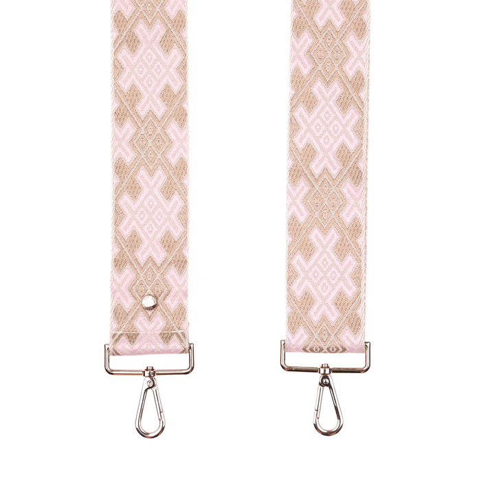 Pom Pom Strap Pink Cross Stitch