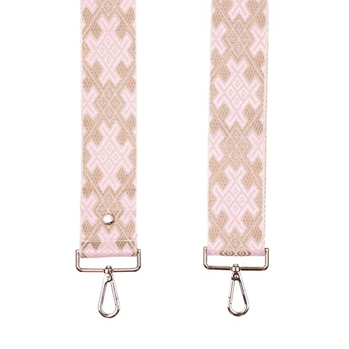 Pom Pom Strap Pink Cross Stitch