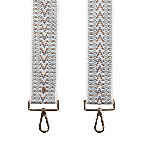 Pom Pom Strap Powder Blue Tribal