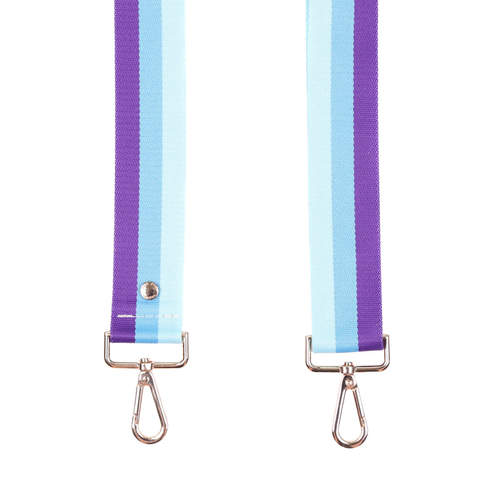 Pom Pom Strap Purple Stripe