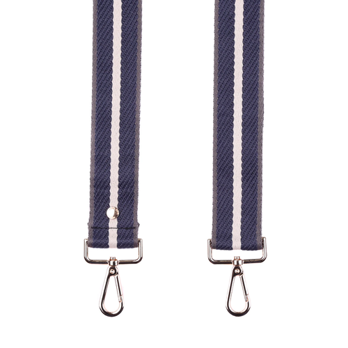 Pom Pom Strap Slate Blue & Stone Rope