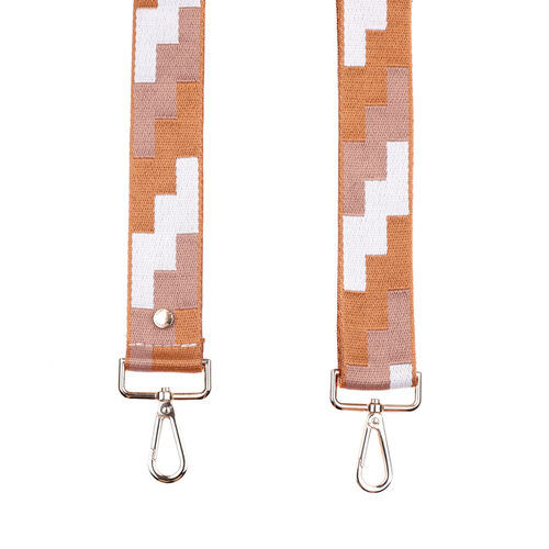 Pom Pom Strap Tan Geometric