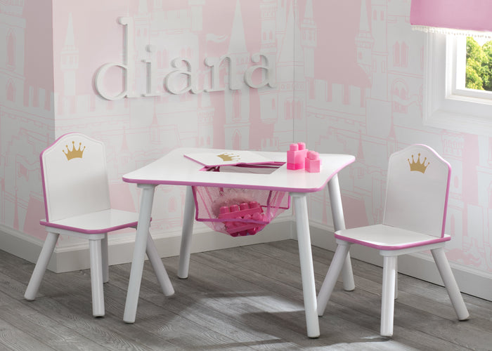 Delta Children Love Girl (1187) Princess Crown Kids Chair Set and Table Hangtag View