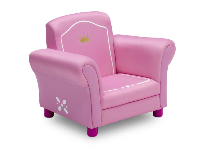 Delta Children Love Girl (1187) Princess Crown Kids Upholstered Chair, Right Silo View