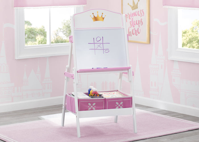 Delta Children Love Girl (1187) Princess Crown Wooden Activity Easel with Storage, Hangtag View