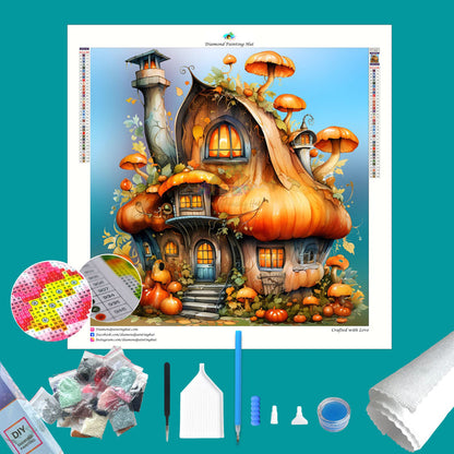 Pumpkin House Diamond Painting
