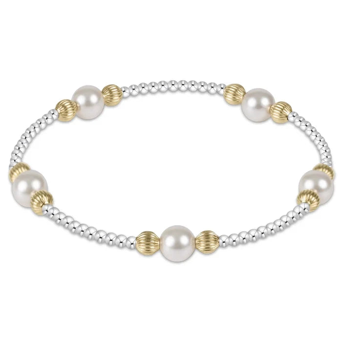 Purpose Dignity Pearl 6mm Bead Bracelet Mixed Metal