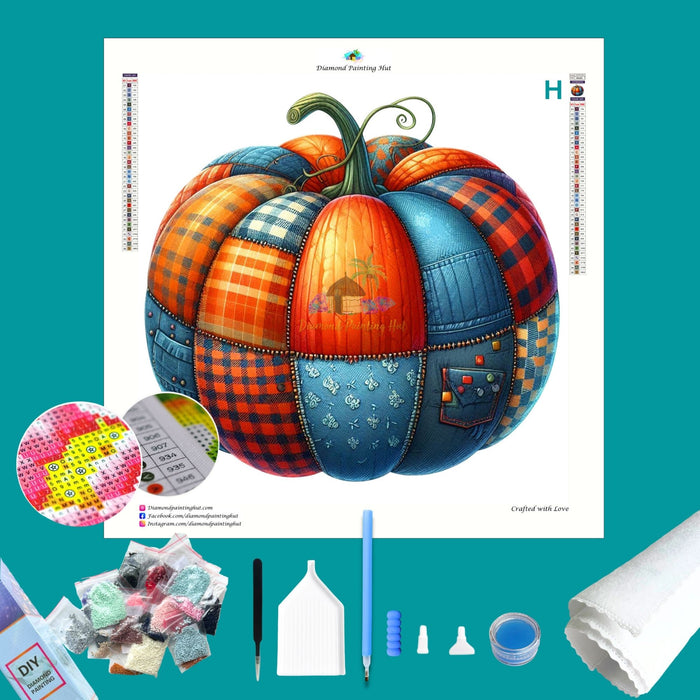 Quilted Pumpkin Diamond Painting
