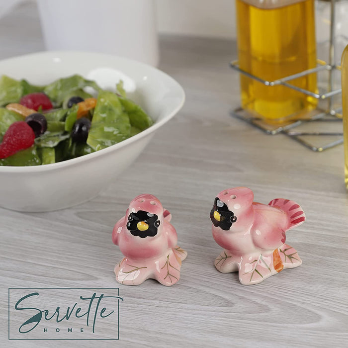 Retro Cardinal Salt and Pepper Shaker Set