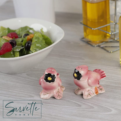 Retro Cardinal Salt and Pepper Shaker Set