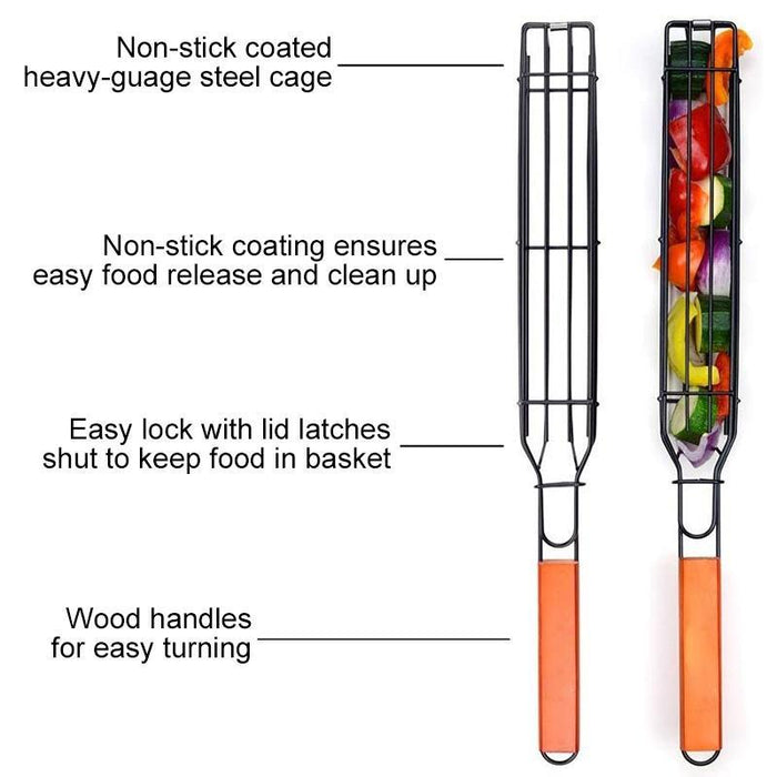 Reusable Kabob Grill Baskets