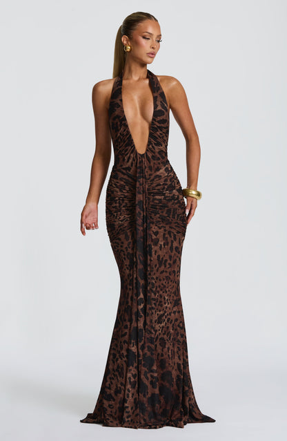 Rosetta Maxi Dress - Leopard Print