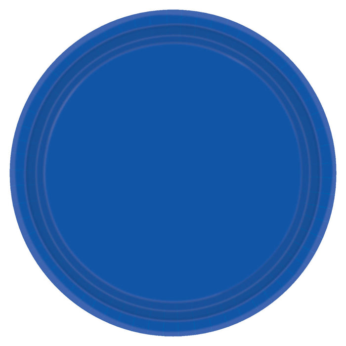 Royal Blue Solid Round Plates, 9"