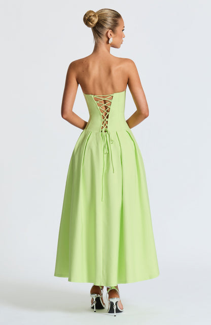 Salma Midi Dress - Lime