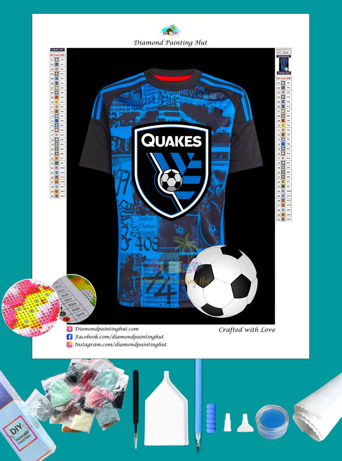San Jose Earthquakes MLS Jersey Diamond Painting