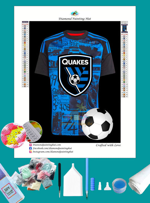 San Jose Earthquakes MLS Jersey Diamond Painting