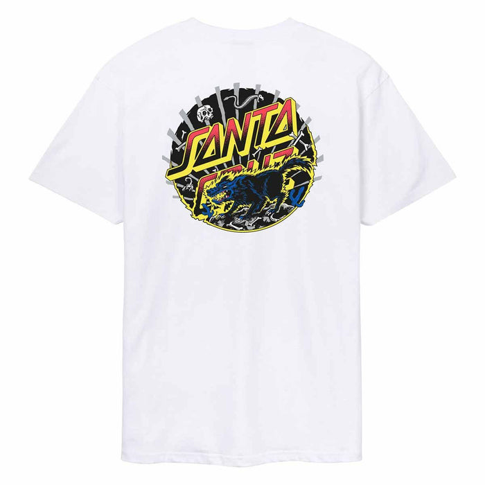 Santa Cruz Kendall Wolf Dot T-Shirt - White
