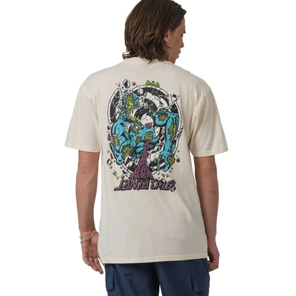 Santa Cruz Roskopp Dissect Strip T-Shirt - Unbleached