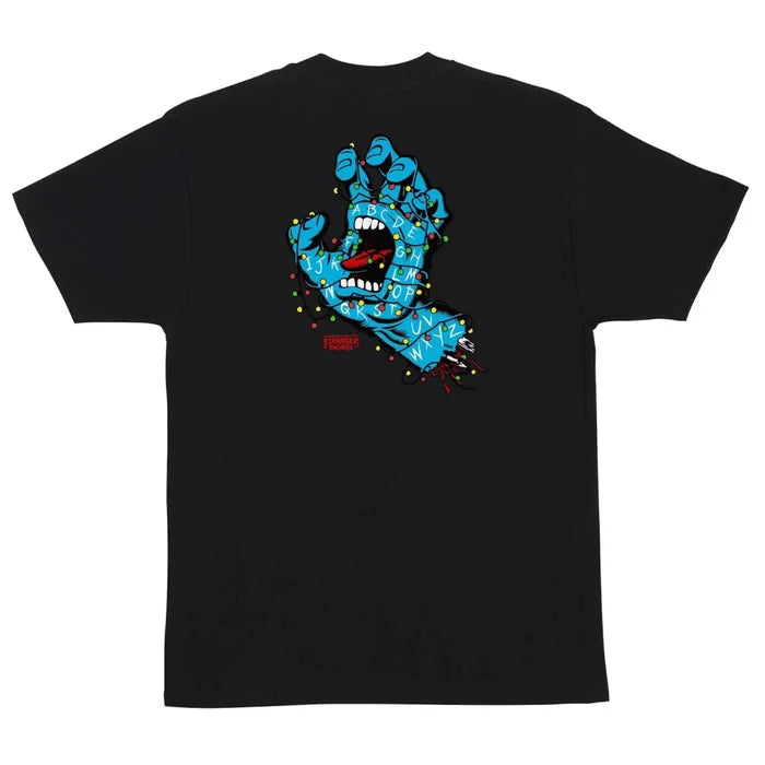 Santa Cruz X Stranger Things Screaming Lights T-Shirt - Black