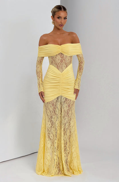 Sauline Maxi Dress - Lemon