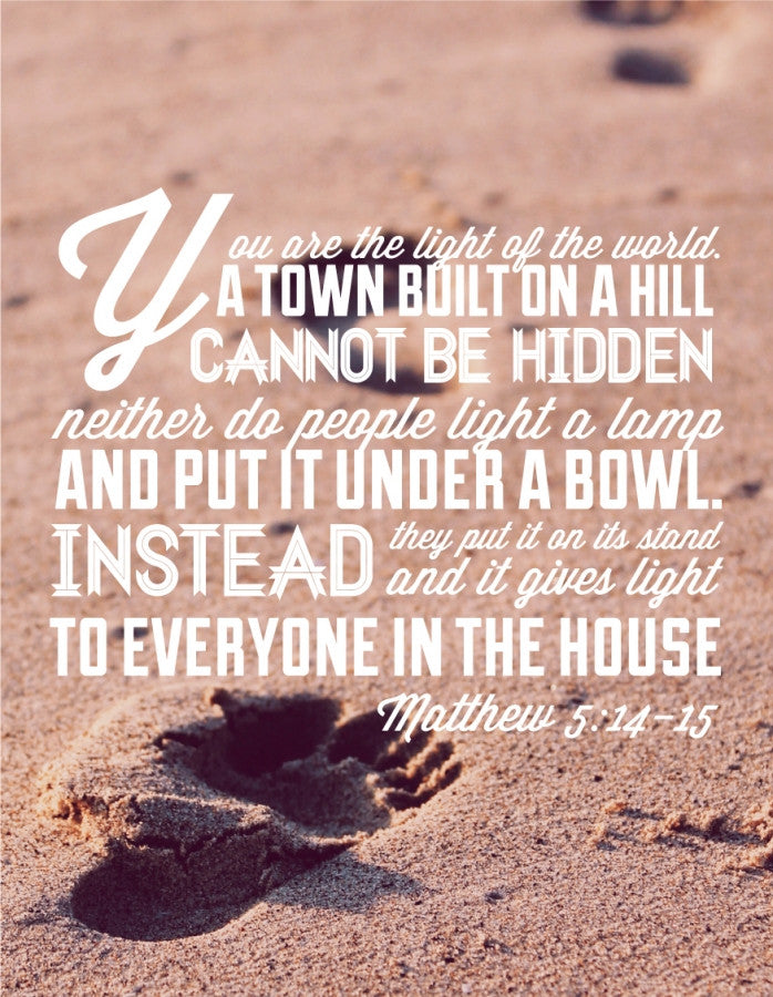 Matthew 5:14-15 / Footprints