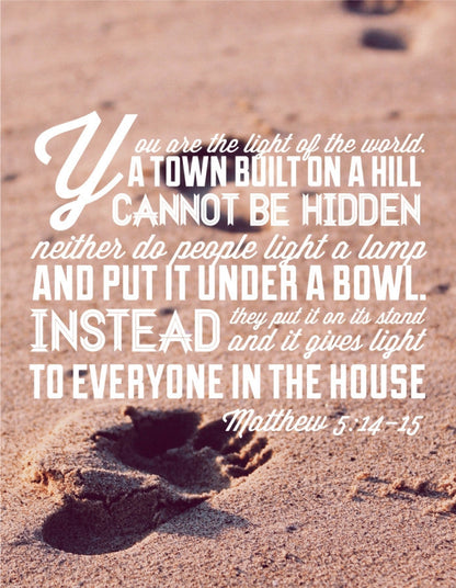 Matthew 5:14-15 / Footprints