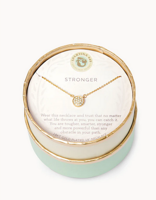 Sea La Vie Necklace Stronger/Pave Disk Gold