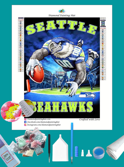 Seattle Seahawks NFL Diamond Painting-Diamond Painting Hut