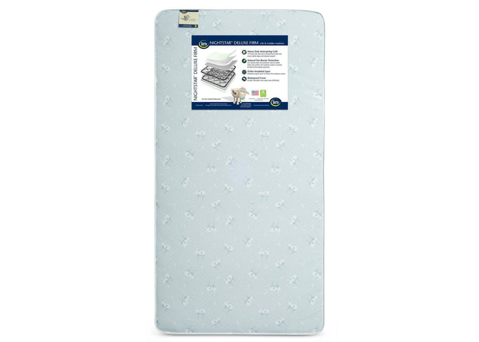 Serta Nightstarâ„¢ Deluxe Firm Crib & Toddler Mattress Front View a4a No Color (NO)