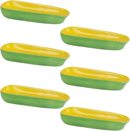 Servette Home Novelty Ceramic 8.5" Corn on The Cob Dish
