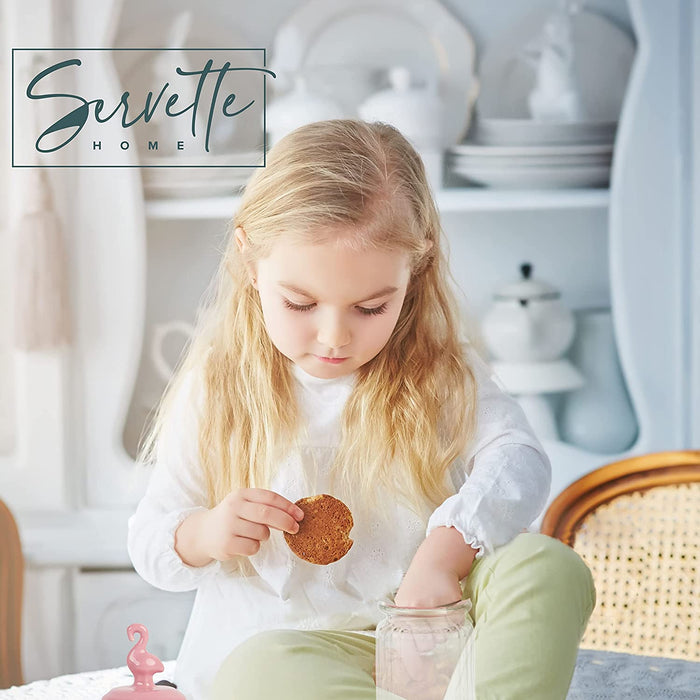 Servette Home Small Glass jar with Flamingo Ceramic Lid - 10 oz