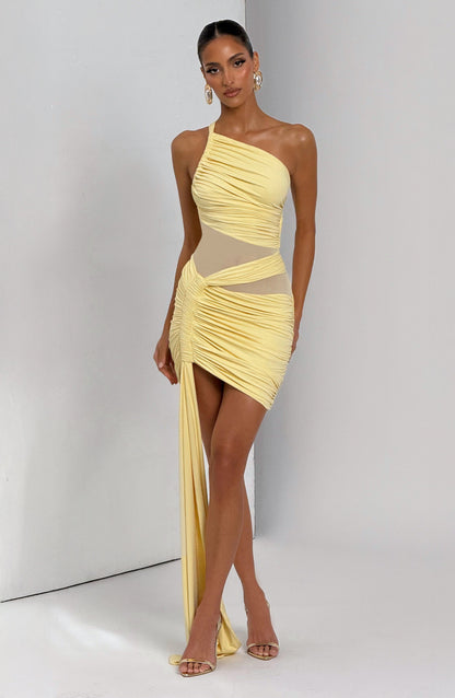 Shazia Mini Dress - Lemon