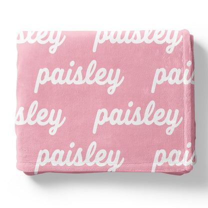 Perfectly Pink Personalized Color Blanket