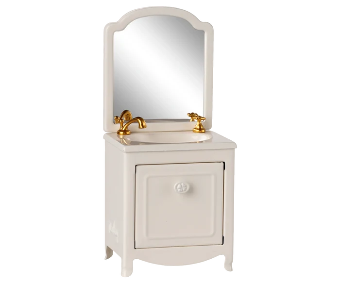Sink Dresser w/Mirror - Off White