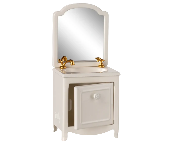 Sink Dresser w/Mirror - Off White