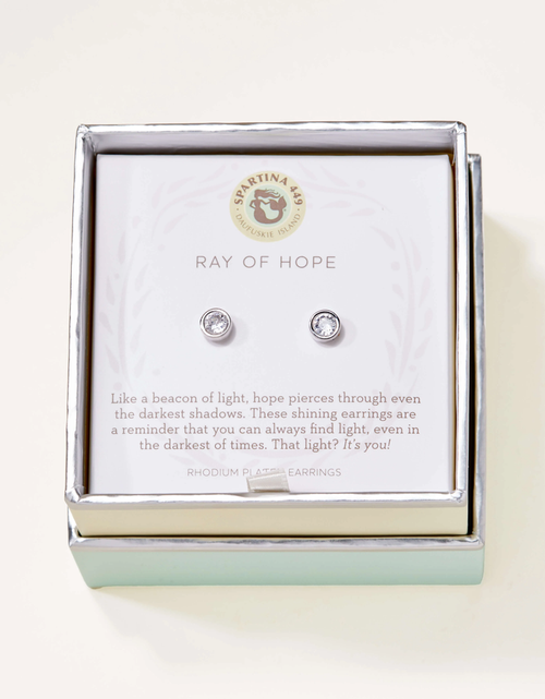 SLV Stud Earrings Ray of Hope/Gem Silver