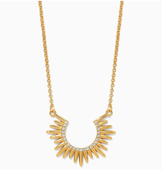 Solara Crescent Necklace Gold