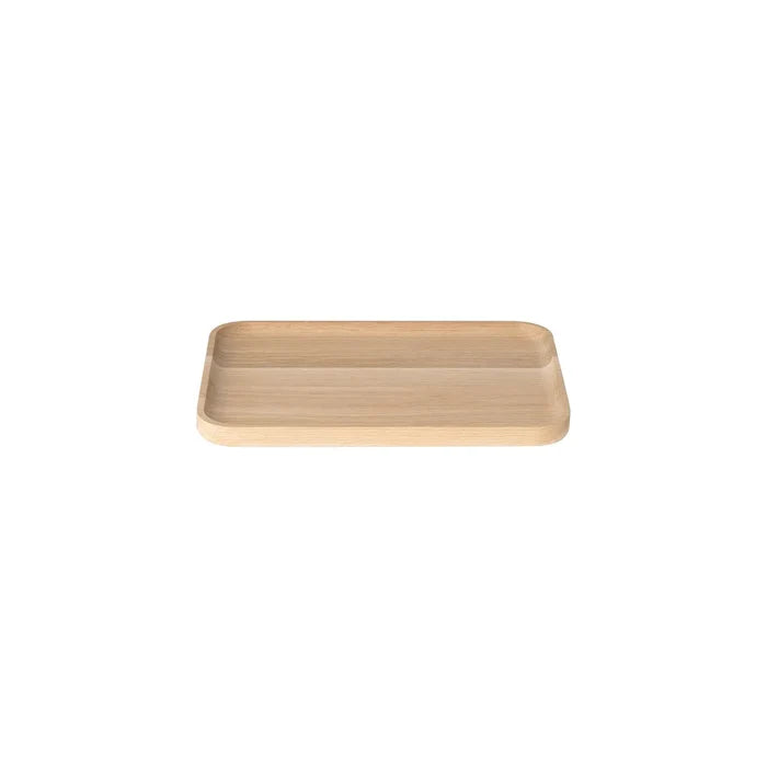 wooden tray on a white background