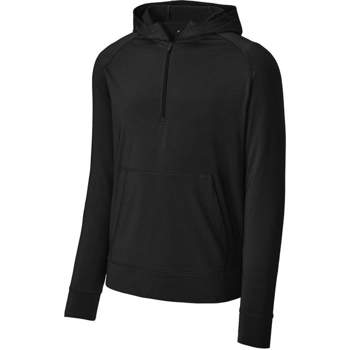 Sport-Tek Sport-Wick Stretch 1/2-Zip Hoodie-Sport-Tek-Black-XS-Thread Logic