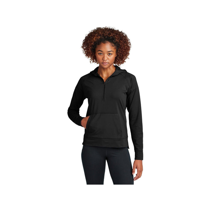 no-logo Sport-Tek Ladies Sport-Wick Stretch 1/2-Zip Hoodie-Sport-Tek-Thread Logic