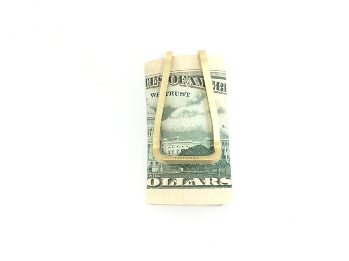 Square Brass Money Clip