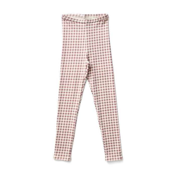 Stretch Legging in Gingham Print, Cherry