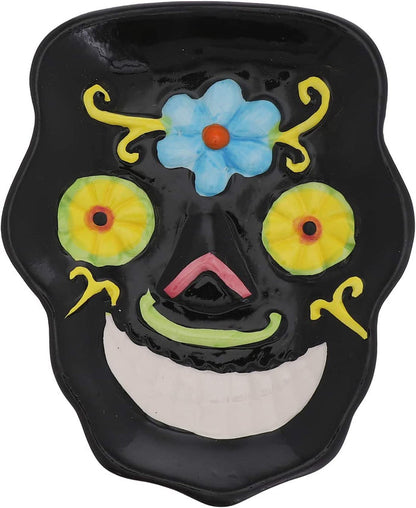 Sugar Skull Plate in Black