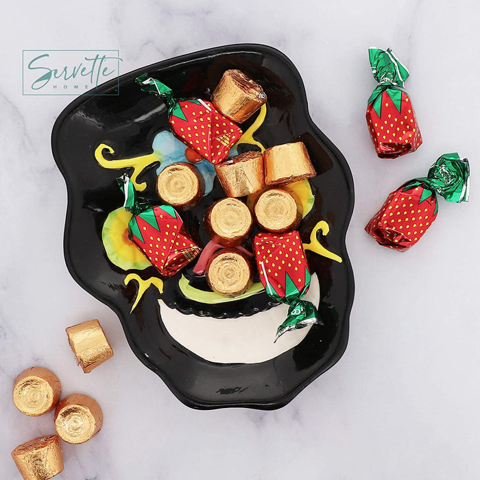 Sugar Skull Plate in Black