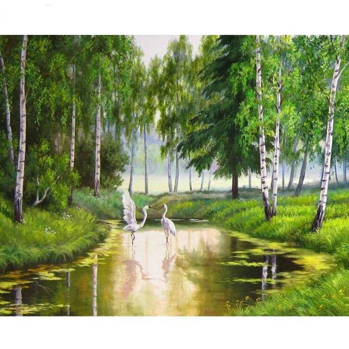 Swans In A River Paint By Numbers Kit
