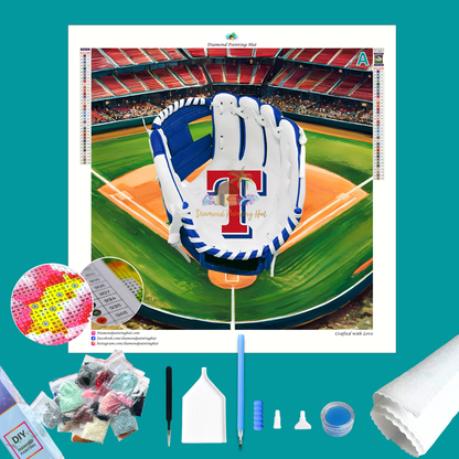 Texas Rangers MLB Glove Diamond Painting