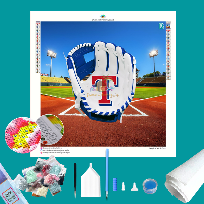 Texas Rangers MLB Glove Diamond Painting
